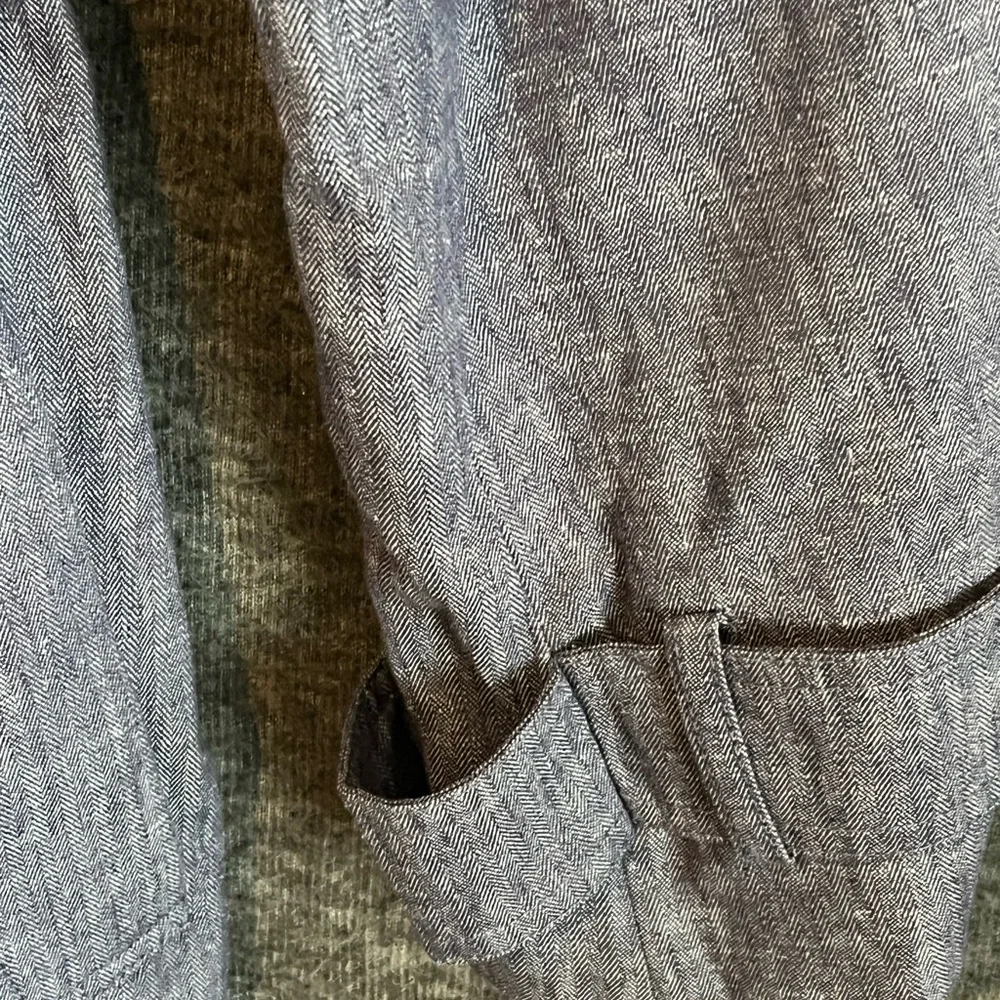 Banana Republic Classic Herringbone Linen Blend Trench Coat